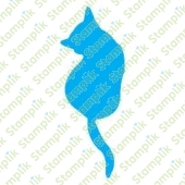 Transparentní razítko sedící kotě