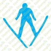 Transparentní razítko skokan na lyžích